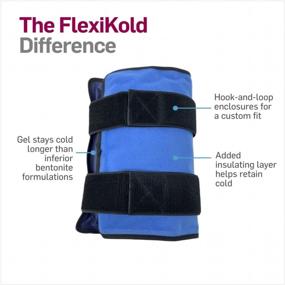 img 2 attached to Relieve Pain And Injuries With FlexiKold Gel Ice Pack W/Straps (Half Size: 7.5" X 11.5") - Reusable Compress For Knee, Shoulder, Foot, Back, Ankle, And Hip - 6303-COLD-STRAPPED