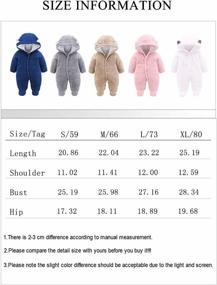img 3 attached to XMWEALTHY Unisex Baby Clothes Winter Coats Cute Newborn Infant Jumpsuit Snowsuit Bodysuits Registry For Baby Essentials Stuff