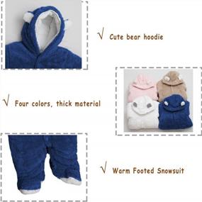 img 1 attached to XMWEALTHY Unisex Baby Clothes Winter Coats Cute Newborn Infant Jumpsuit Snowsuit Bodysuits Registry For Baby Essentials Stuff