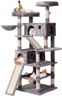 🐱 mq cat tree cat tower indoor: multi-level scratching post with condos, hammock & plush perches for kittens and large cats logo