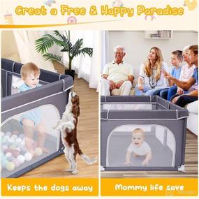 img 2 attached to 👶 Ronipic Large Playpen: A Safe and Spacious Baby Gate Playpen for Outdoor Adventures!