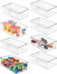 organize your playroom with mdesign plastic container boxes from lumiere collection- 8 pack, clear logo