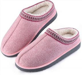 img 4 attached to House Bedroom Slippers For Women Indoor And Outdoor With Fuzzy Lining Memory Foam