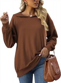 img 4 attached to Stylish Women'S Fall Sweatshirts: Long Sleeve Shirts Perfect For Leggings With Loose Fitting Tees And Tunics