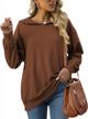 stylish women's fall sweatshirts: long sleeve shirts perfect for leggings with loose fitting tees and tunics logo