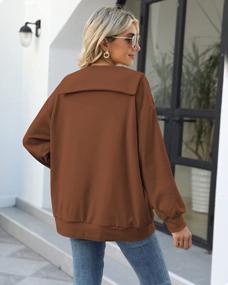 img 3 attached to Stylish Women'S Fall Sweatshirts: Long Sleeve Shirts Perfect For Leggings With Loose Fitting Tees And Tunics