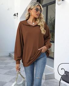 img 1 attached to Stylish Women'S Fall Sweatshirts: Long Sleeve Shirts Perfect For Leggings With Loose Fitting Tees And Tunics