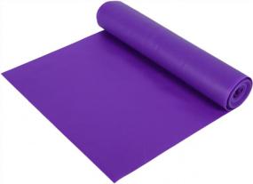 img 4 attached to Stretch Band Yoga Strap For Fitness, Ballet, Physical Therapy, Pilates And Power Training - 1.5M Length (Purple Color)