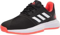 adidas courtjam tennis black unisex girls' shoes ~ athletic logo