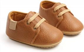 img 1 attached to Мягкие кожаные кроссовки для приключений на свежем воздухе: обувь для малышей LAFEGEN для мальчиков и девочек