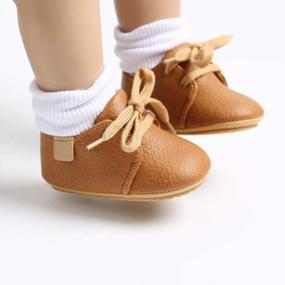 img 3 attached to Мягкие кожаные кроссовки для приключений на свежем воздухе: обувь для малышей LAFEGEN для мальчиков и девочек