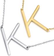 nichowy necklace sideways personalized stainless logo