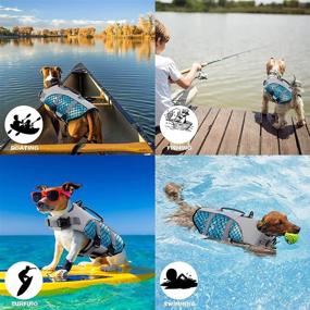 img 2 attached to Reflective Adjustable Lifesaver Swimsuit Swimming Dogs