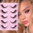 6d false eyelashes for a natural look - newcally mink fluffy fox eye lashes pack logo