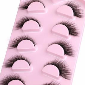 img 2 attached to 6D False Eyelashes For A Natural Look - Newcally Mink Fluffy Fox Eye Lashes Pack