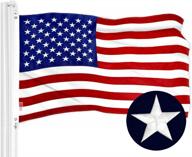 g128 toughweave series american flag: highly durable, embroidered stars and sewn stripes, 2x3 ft, indoor/outdoor, vibrant colors and brass grommets logo