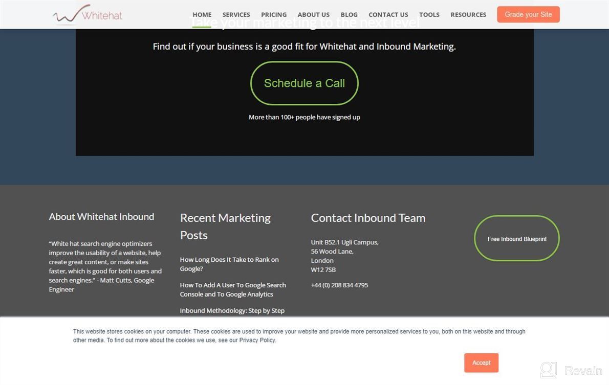 img 1 attached to Whitehat Inbound Marketing Ltd review by Moises Dzihic