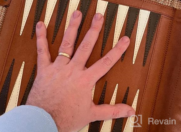 img 1 attached to Travel In Style With Woodronic'S Upgraded 3-In-1 Backgammon Chess Checkers Set In Navy Blue review by Kevin Jacobson