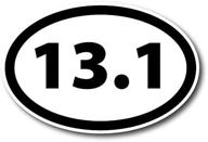 🏃 magnet me up 13.1 half marathon oval magnet decal | black, 4x6 inches | heavy duty automotive magnet for car truck suv логотип