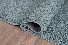 img 1 attached to Add Cozy Elegance To Your Space With A Blue 5' X 7' Solid Plush Shag Area Rug From Rugshop