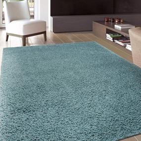 img 4 attached to Add Cozy Elegance To Your Space With A Blue 5' X 7' Solid Plush Shag Area Rug From Rugshop