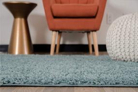 img 2 attached to Add Cozy Elegance To Your Space With A Blue 5' X 7' Solid Plush Shag Area Rug From Rugshop