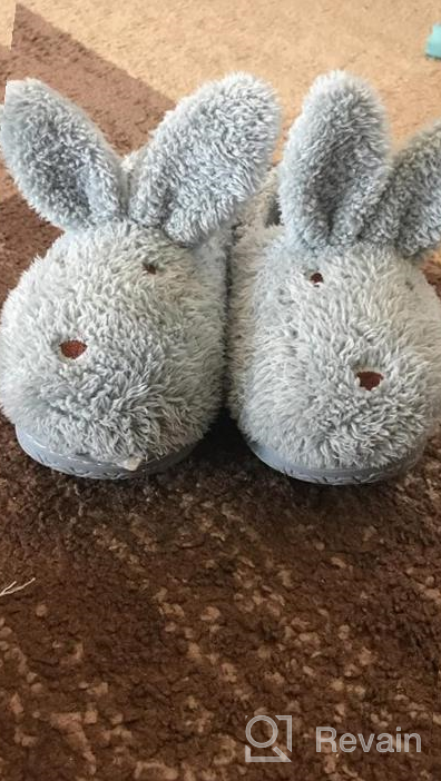 img 1 attached to Adorable Bunny Slippers for Toddler Girls 🐰 and Boys - ZHENTAO Winter Indoor Fluffy Shoes review by Nate Eich