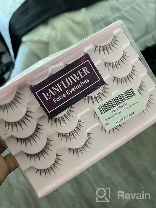 img 1 attached to Get The Perfect Cat Eye With Lanflower'S Manga Lashes - Japanese Cosplay Eyelashes With 3D Fluffy Wispy Natural Look review by Marvin Perry