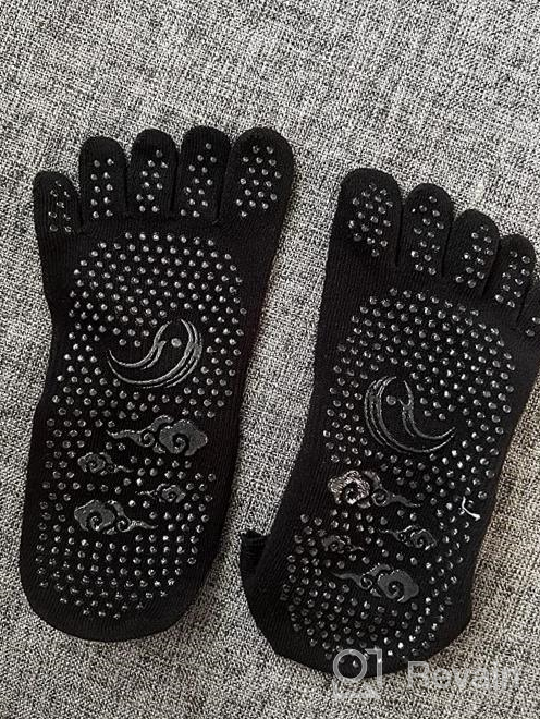 img 1 attached to 🧦 Cotton Running Toe Socks for Men - CaiDieNu Five Finger Crew Socks review by Nicholas Dobson