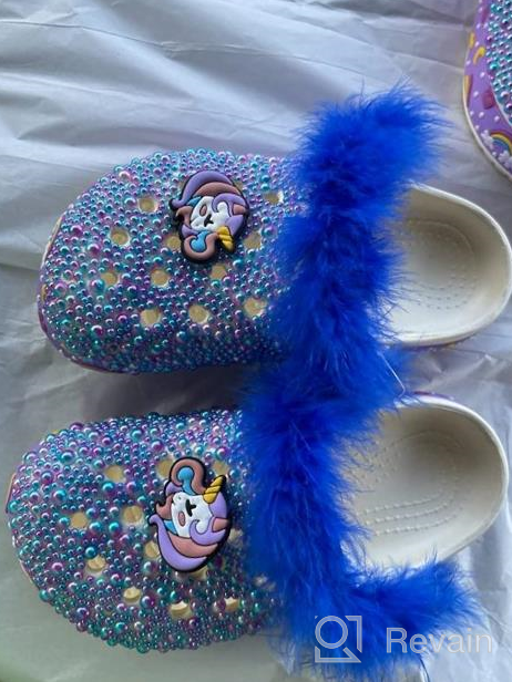 img 1 attached to 🦄 Yinbwol Kids Unicorn Clogs: Non-Slip Cute Cartoon Sandals for Boys and Girls - Lightweight Garden Shoes for Water, Pool, and Beach review by Pat Haberman