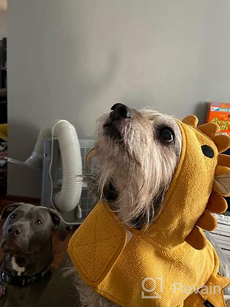 img 1 attached to Rubber Duck Medium Barkbox Premium Absorbent Hooded Dog Bathrobe Towel - Quick Drying Pet Towel For Bath & Beach Trips review by Megan Evans