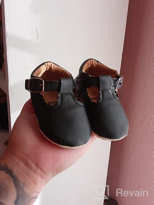 img 1 attached to HsdsBebe Baby Boys Girls Oxford Shoes: Stylish PU Leather Sneakers with Rubber Sole – Anti-Slip Infant Walking Shoes for Toddler Ankle Boots and Moccasins review by Terrell Ciula