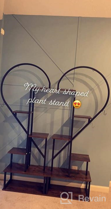 img 1 attached to POTEY 6 Tier Metal Half Heart Shape Ladder Plant Stand Rack For Indoor Plants Home Patio Lawn Garden review by Brian Pius