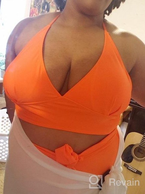 img 1 attached to Flaunt Your Curves With Sovoyontee'S Tummy-Control Plus Size Swimsuit review by Kimberly Evans