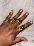 img 1 attached to Stunning Edary Vintage Crystal Gemstone Carved Knuckle Rings Set For Women And Girls review by Jeff Talcott