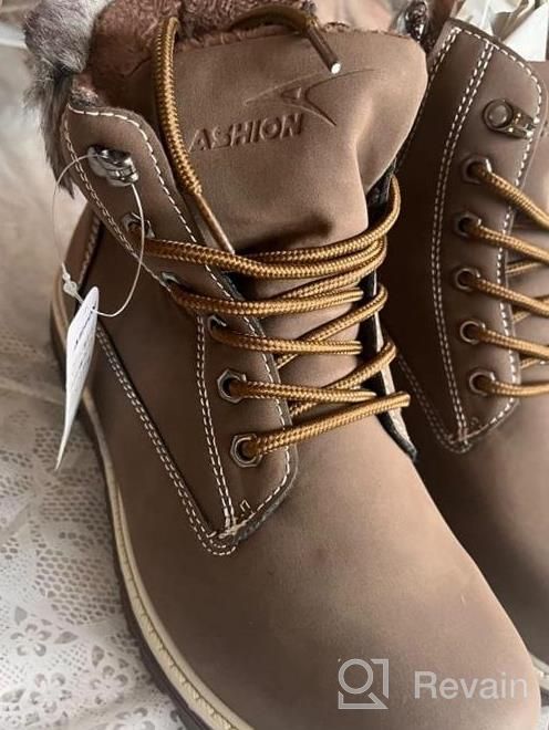 img 1 attached to Women'S Waterproof Duck Booties: Stay Warm & Dry In Winter With ASHION Combat Boots! review by Jamie Smith