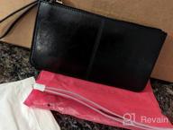 img 1 attached to Women'S Genuine Leather Wristlet Clutch Wallet: Multi-Card Organizer With Cell Phone Pocket And Purse review by Megan Washington