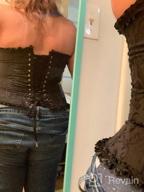 img 1 attached to Transform Your Look With The Stylish Grebrafan Embroidered Corset Waist Slimming Bustier review by Randolph Iglesias