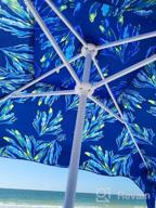 img 1 attached to 6.2'×6.2' AMMSUN Beach Cabana Canopy Tent With Sand Pockets, Easy Set Up And Take Down, Instant Sun Shelter With Privacy Sunwall - Sky Blue review by Carl Lee