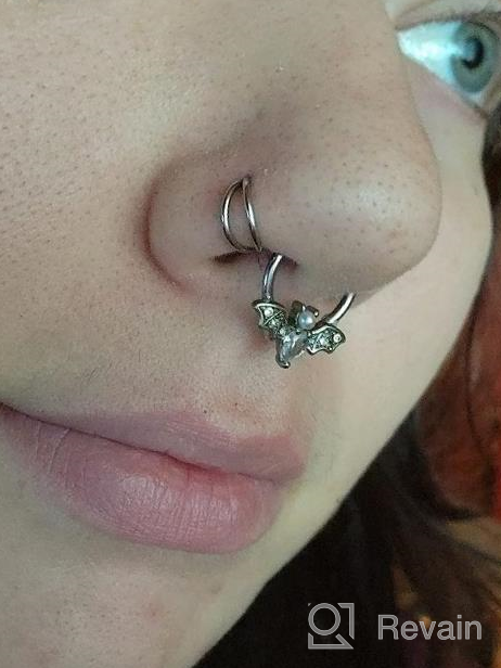 img 1 attached to WBRWP Nose Rings Lip Septum Clicker : Triple/Double Open Stack Conch Daith Piercing Jewelry Cartilage Earring Hoop Surgical Steel Conch Daith Helix Rook Lobe Earring 20G 18G 16G 6Mm 8Mm 10Mm review by Robert Smith