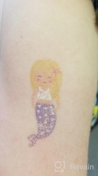img 1 attached to 300 Waterproof Mermaid Scale Temporary Tattoos - 16 Sheets Pack, Perfect Birthday Party Favors For Kids Under The Sea/Mermaid Theme! review by Renee Carfindergirl