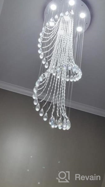 img 1 attached to Luxurious 7-Light K9 Crystal Raindrop Chandelier - Modern Pendant Ceiling Light Fixture By Saint Mossi - H71" X D24 review by Khalil Hopp