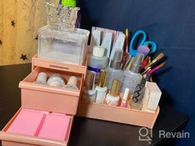 img 5 attached to Organize Your Beauty Essentials With Our Elegant Makeup Desk Drawer Organizer In Blue