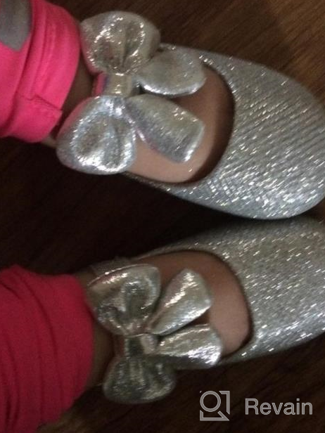 img 1 attached to ✨ Sparkle in Style with PANDANINJIA Glitter Silver Girls' Shoes and Flats for Toddlers review by Cristabel Logan