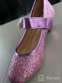 img 7 attached to Adamumu Princess Toddler Sparkle Girls' Flat Shoes