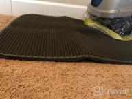 img 1 attached to WePet Cat Litter Mat: Urine-Proof, Easy Clean Double Layer Mats For Scatter Control & Tray Box Rug Carpet review by Rhett Fifer