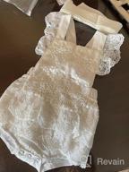 img 1 attached to 2Pcs Newborn Baby Girl Lace Ruffles Sleeve Bodysuit Backless Jumpsuit Romper Set Clothes review by Brian Gordon