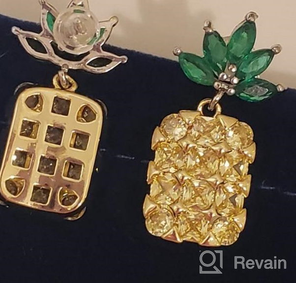 img 1 attached to Uloveido PT001: Adorable Pineapple Jewelry Set with CZ Stones - Necklace & Earrings review by Nick Tucker