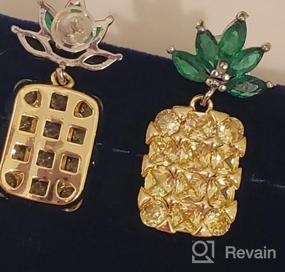 img 6 attached to Uloveido PT001: Adorable Pineapple Jewelry Set with CZ Stones - Necklace & Earrings