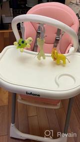 img 5 attached to Складной стульчик INFANS с 7 уровнями высоты, 4 наклонными спинками и 3 настройками подножки для младенцев и малышей - съемный поднос, встроенные колеса с замками, розовый